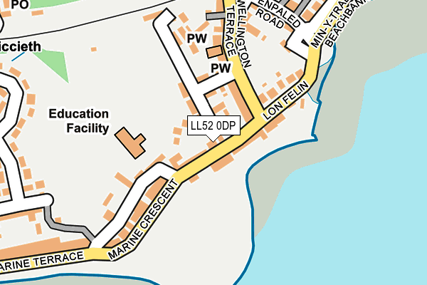 LL52 0DP map - OS OpenMap – Local (Ordnance Survey)