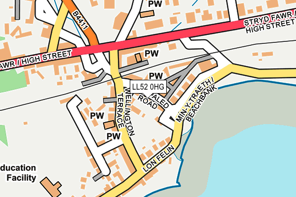 LL52 0HG map - OS OpenMap – Local (Ordnance Survey)