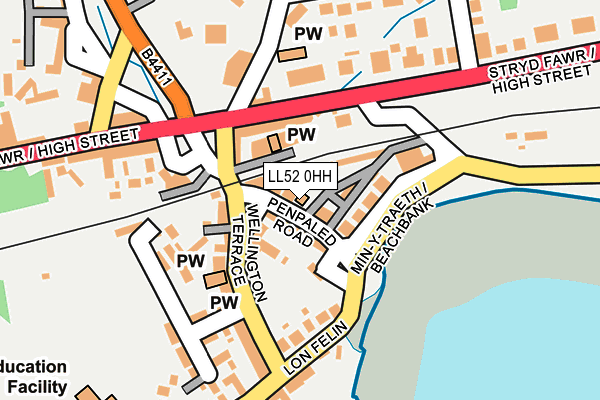 LL52 0HH map - OS OpenMap – Local (Ordnance Survey)