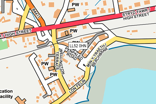 LL52 0HN map - OS OpenMap – Local (Ordnance Survey)