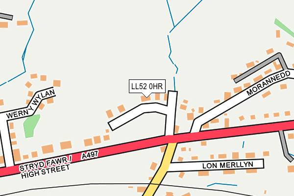 LL52 0HR map - OS OpenMap – Local (Ordnance Survey)