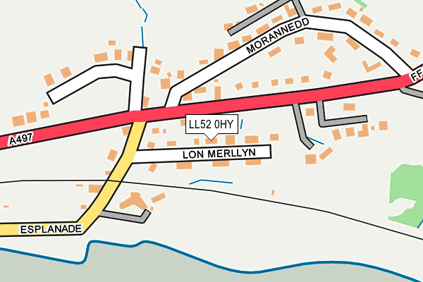 LL52 0HY map - OS OpenMap – Local (Ordnance Survey)