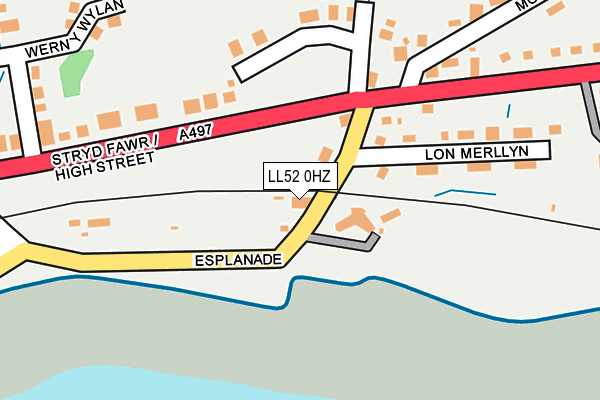 LL52 0HZ map - OS OpenMap – Local (Ordnance Survey)