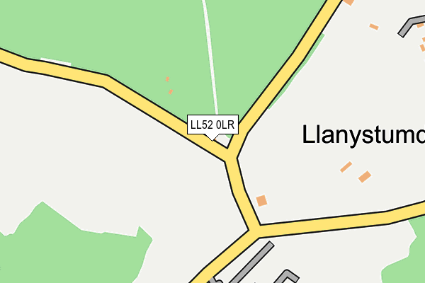LL52 0LR map - OS OpenMap – Local (Ordnance Survey)