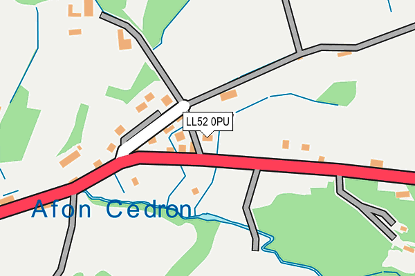 LL52 0PU map - OS OpenMap – Local (Ordnance Survey)