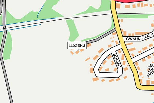 LL52 0RS map - OS OpenMap – Local (Ordnance Survey)