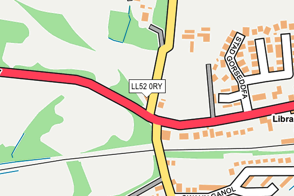 LL52 0RY map - OS OpenMap – Local (Ordnance Survey)