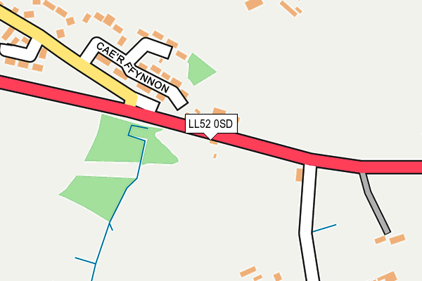 LL52 0SD map - OS OpenMap – Local (Ordnance Survey)