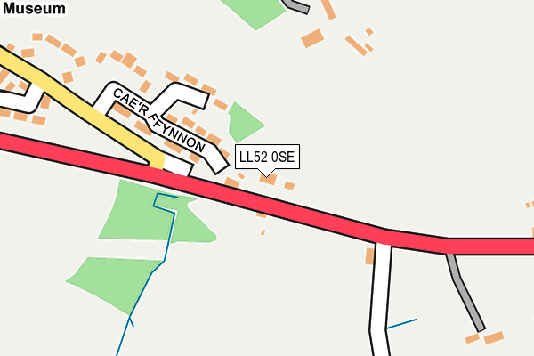 LL52 0SE map - OS OpenMap – Local (Ordnance Survey)