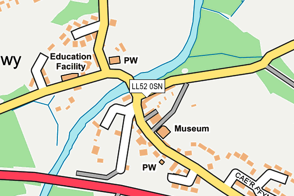 LL52 0SN map - OS OpenMap – Local (Ordnance Survey)