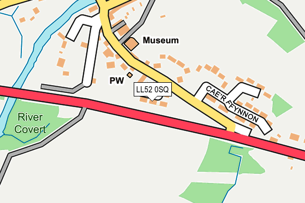 LL52 0SQ map - OS OpenMap – Local (Ordnance Survey)