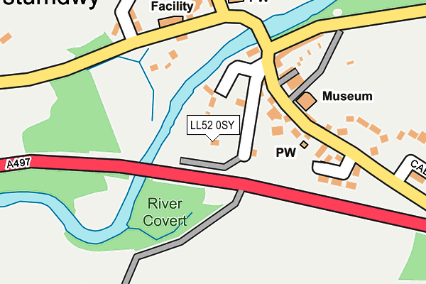 LL52 0SY map - OS OpenMap – Local (Ordnance Survey)
