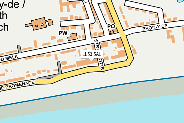 LL53 5AL map - OS OpenMap – Local (Ordnance Survey)