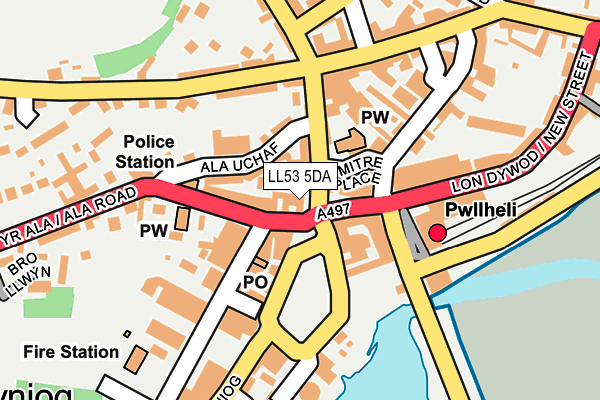 LL53 5DA map - OS OpenMap – Local (Ordnance Survey)
