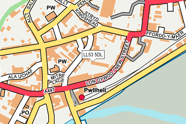LL53 5DL map - OS OpenMap – Local (Ordnance Survey)