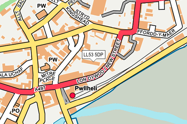 LL53 5DP map - OS OpenMap – Local (Ordnance Survey)