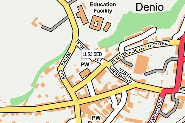LL53 5ED map - OS OpenMap – Local (Ordnance Survey)