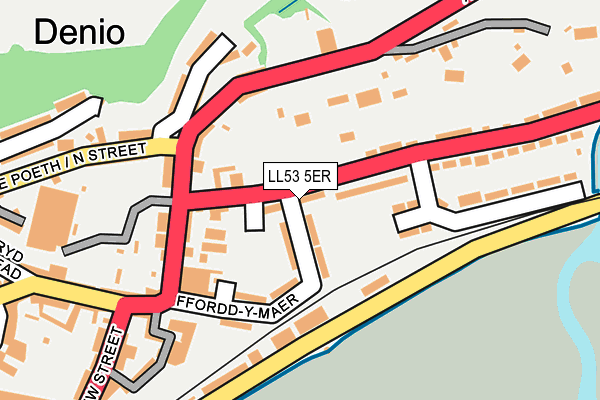 LL53 5ER map - OS OpenMap – Local (Ordnance Survey)