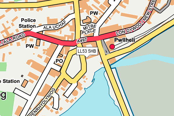 LL53 5HB map - OS OpenMap – Local (Ordnance Survey)