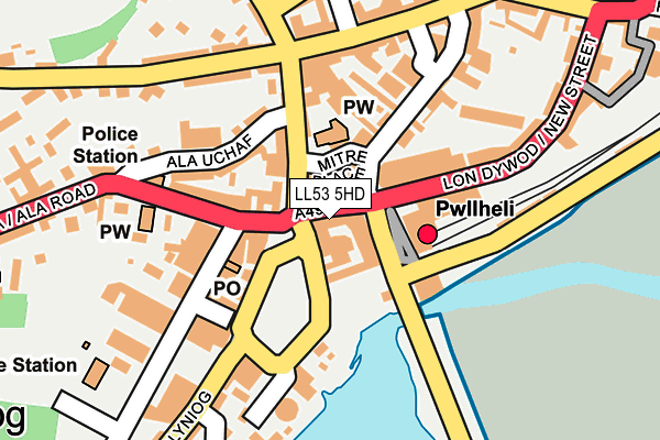 LL53 5HD map - OS OpenMap – Local (Ordnance Survey)