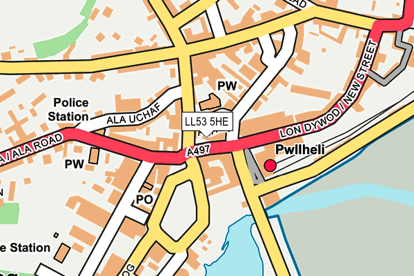 LL53 5HE map - OS OpenMap – Local (Ordnance Survey)