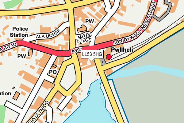 LL53 5HG map - OS OpenMap – Local (Ordnance Survey)