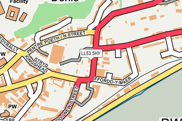 LL53 5HY map - OS OpenMap – Local (Ordnance Survey)
