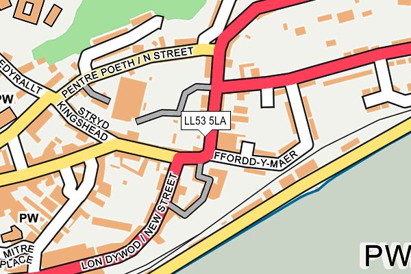 LL53 5LA map - OS OpenMap – Local (Ordnance Survey)