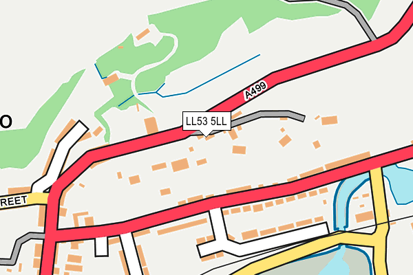 LL53 5LL map - OS OpenMap – Local (Ordnance Survey)