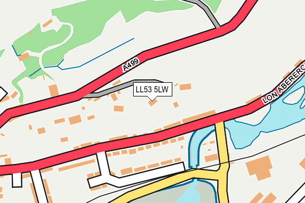 LL53 5LW map - OS OpenMap – Local (Ordnance Survey)
