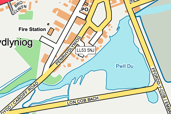 LL53 5NJ map - OS OpenMap – Local (Ordnance Survey)