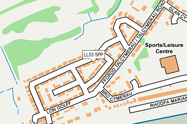 LL53 5PP map - OS OpenMap – Local (Ordnance Survey)