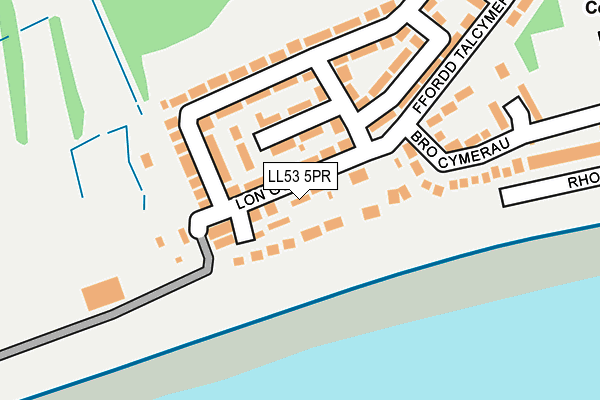 LL53 5PR map - OS OpenMap – Local (Ordnance Survey)