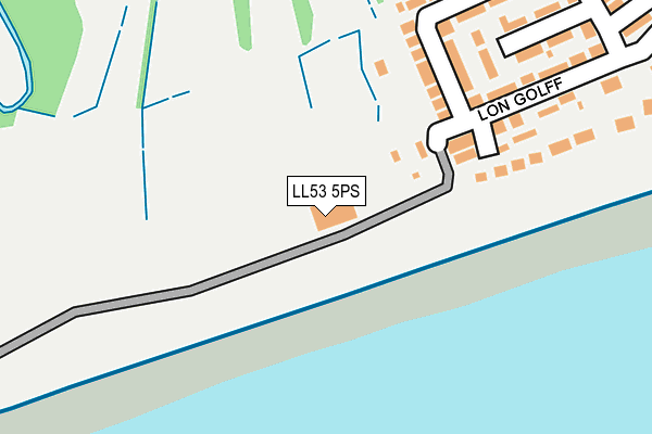 LL53 5PS map - OS OpenMap – Local (Ordnance Survey)