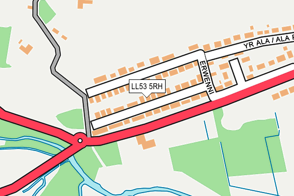 LL53 5RH map - OS OpenMap – Local (Ordnance Survey)
