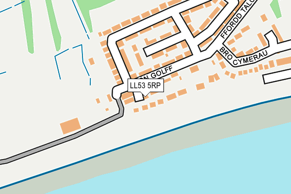 LL53 5RP map - OS OpenMap – Local (Ordnance Survey)