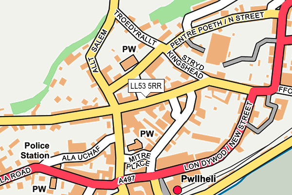 Map of GENIUS (PWLLHELI) LIMITED at local scale