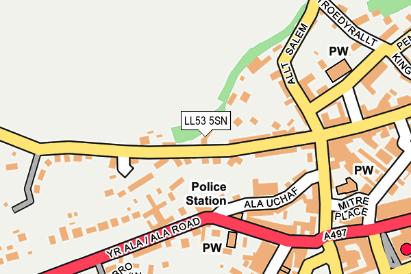 LL53 5SN map - OS OpenMap – Local (Ordnance Survey)