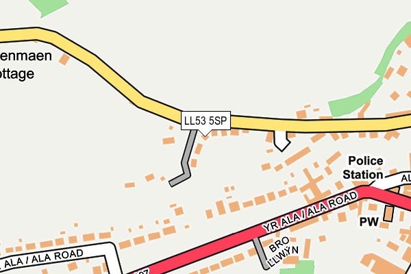 LL53 5SP map - OS OpenMap – Local (Ordnance Survey)