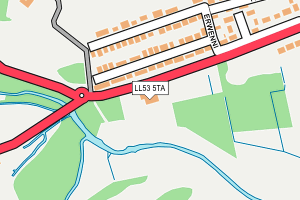 LL53 5TA map - OS OpenMap – Local (Ordnance Survey)
