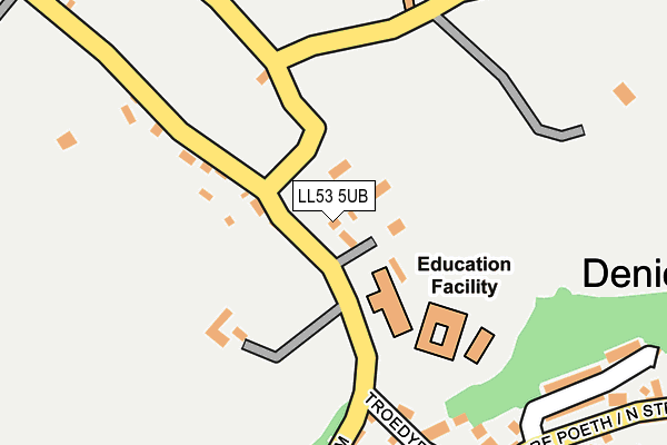 LL53 5UB map - OS OpenMap – Local (Ordnance Survey)