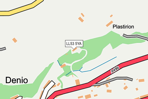LL53 5YA map - OS OpenMap – Local (Ordnance Survey)