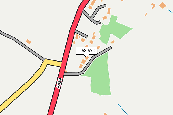 LL53 5YD map - OS OpenMap – Local (Ordnance Survey)