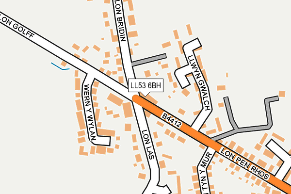 LL53 6BH map - OS OpenMap – Local (Ordnance Survey)