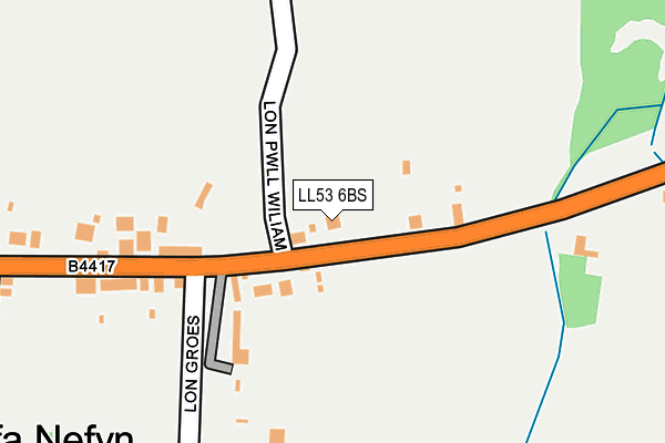 LL53 6BS map - OS OpenMap – Local (Ordnance Survey)