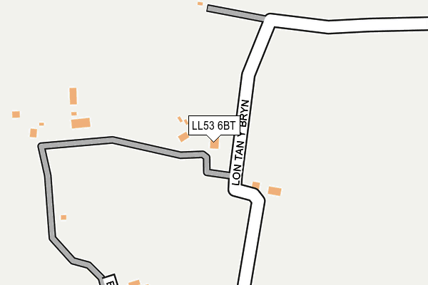 LL53 6BT map - OS OpenMap – Local (Ordnance Survey)