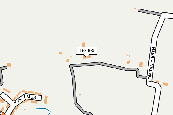 LL53 6BU map - OS OpenMap – Local (Ordnance Survey)