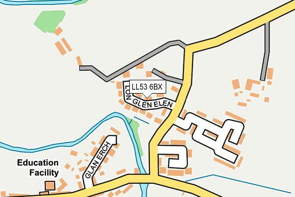 LL53 6BX map - OS OpenMap – Local (Ordnance Survey)