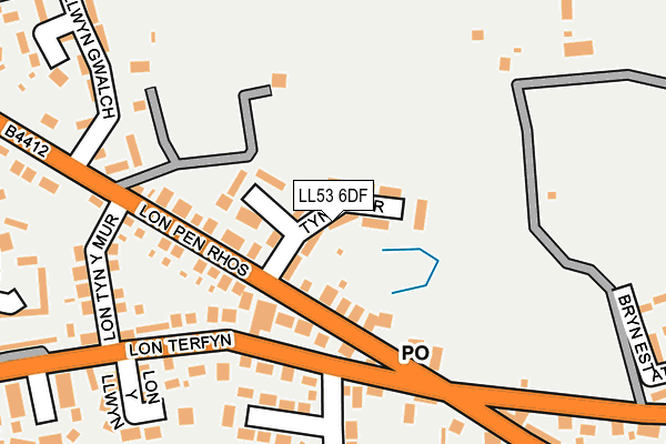 LL53 6DF map - OS OpenMap – Local (Ordnance Survey)