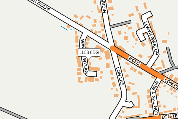 LL53 6DG map - OS OpenMap – Local (Ordnance Survey)